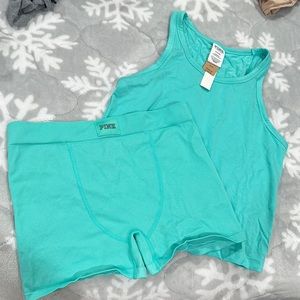 NWT Victorias Secret PINK 2pc Sleepwear Active Set Sz M